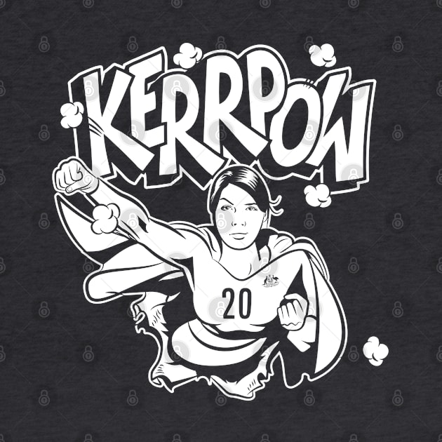 Kerr-POW! White on Black! by StripTees